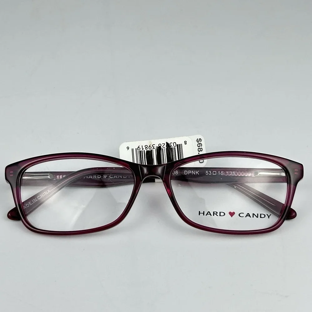 Hard Candy Women's HC08 Dark Pink Eyeglass Frame 53-15-135 mm‎